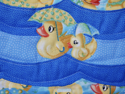 wiggles and Waves - Ducks on the Water Quilt Image