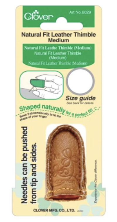 Clover Medium Natural Fit Leather Thimble - Pack of 1 Image