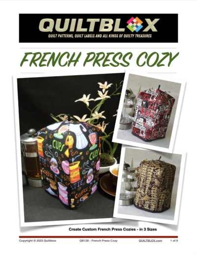 QB128 - French Press Cozy - Front Cover