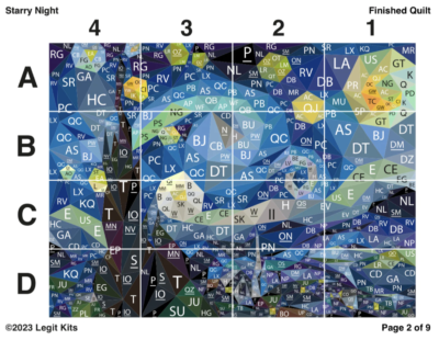 Legit Kits - Starry Night - Piecing Grid - Image