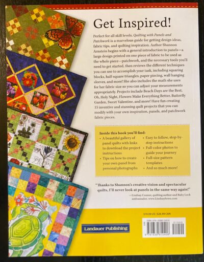 Quilting with panels and patchwork - Back Cover - Image