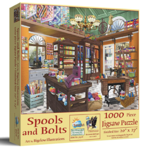 Spools and Bolts Puzzle - Front of box - Image