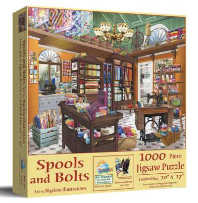Spools and Bolts Puzzle - Front of box - Image