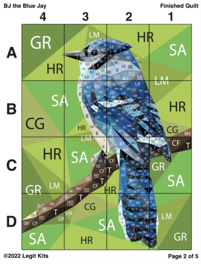 BJ the Blue Jay by Legit Kits - Pattern Grid Image