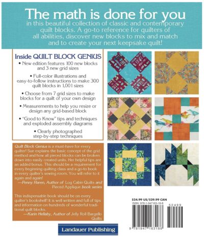 Quilt Block Genius - Back Cover