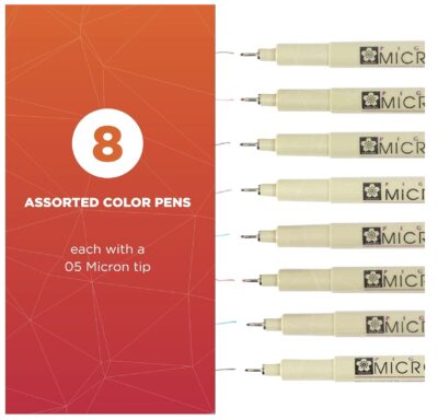 Micron Pens - 8 Assorted Colors