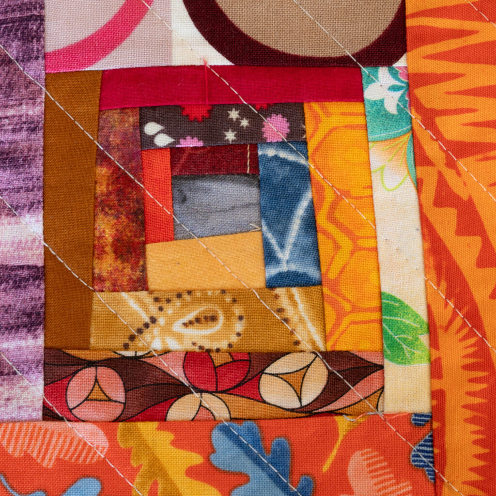 Love Shack Scrappy Wonky Quilt Block