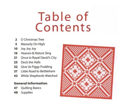 Christmas Quilting with Wendy Sheppard - Table of Contents