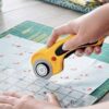 Olfa Ergonomic 45mm Rotary Cutter - With Ruler