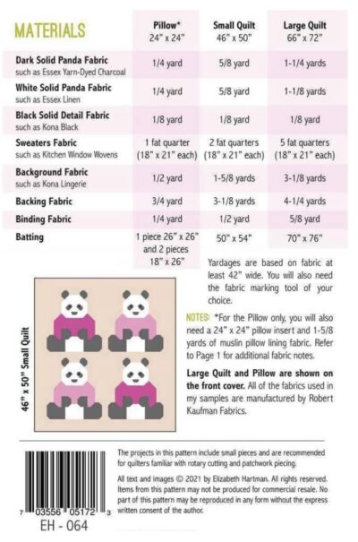 Pandas in Sweaters - Back Cover