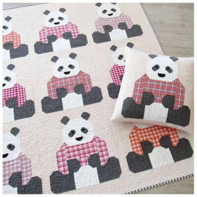 Pandas in Sweaters - Quilt and Pillow