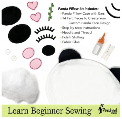 Easy Sew Panda Pillow Kit - Includes