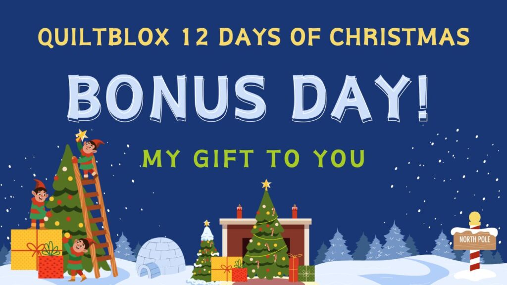 Quiltblox 12 Days of Christmas Day 13 - Bonus Day