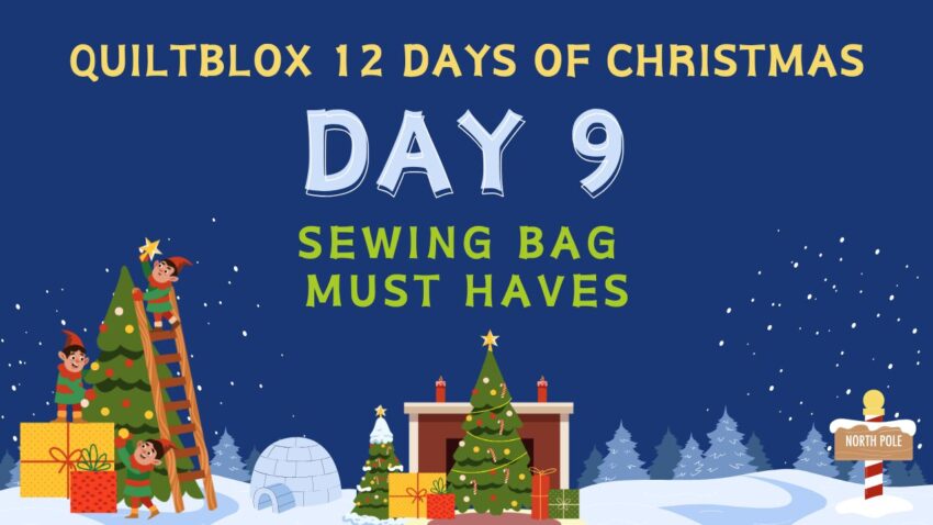 Quiltblox 12 Days of Christmas Day 9 - Sewing Bag Must Haves