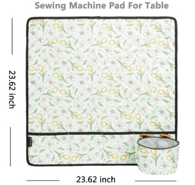 Sewing Machine Pad with Pockets - Dimensions