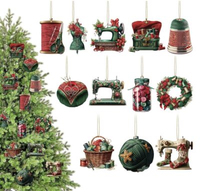 Sewing Ornaments - Assortment of 12