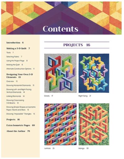 3-D Illusion Quilts - Table of Contents