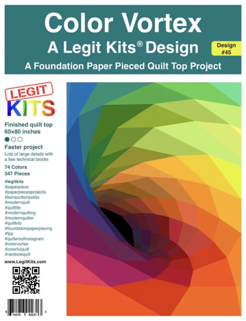 Vortex 2 Color Color Vortex by Legit Kits | Quiltblox.com