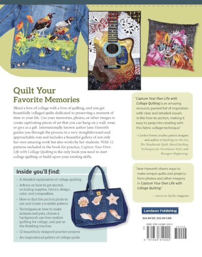 Capture Your Own Life with Collage Quilting - Back Cover