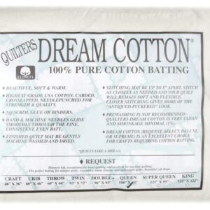 Quilters Dream White Cotton Select Batting - Queen