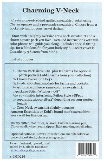 Charming V-Neck Sweatshirt Jacket - Back Cover