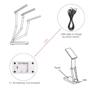 Folding Task Light - Power Sources