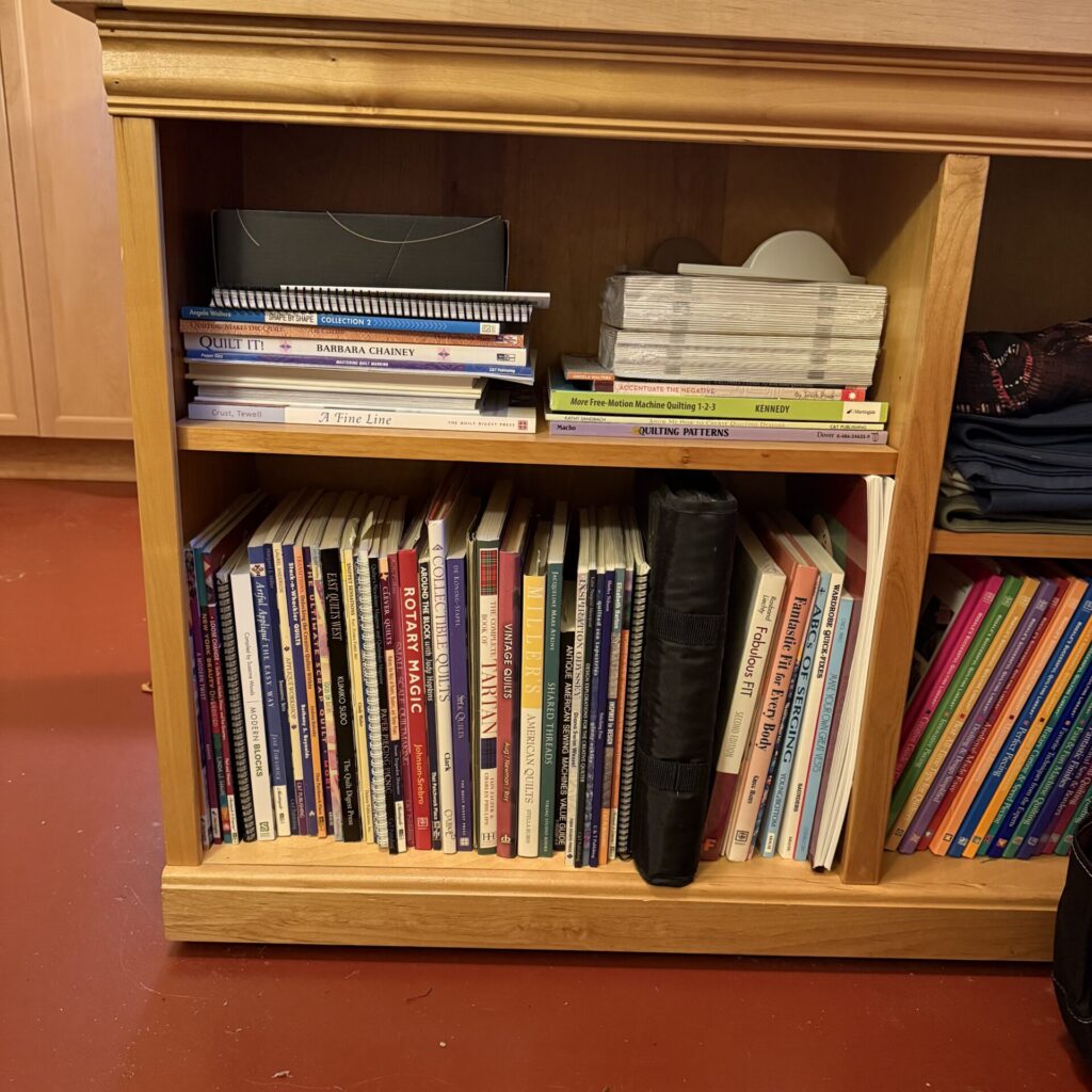 Sewing Space Organization - Book Storage