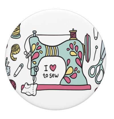 Pop Socket - I Heart To Sew - Top View