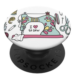 Pop Socket - I Heart to Sew - Profile View