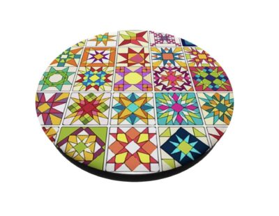 Pop Socket - Quilt Blocks - Down Position