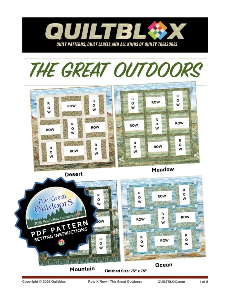 QB162 - Row X Row - The Great Outdoors - Cover