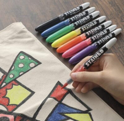 Stained Sharpie Markers in Use