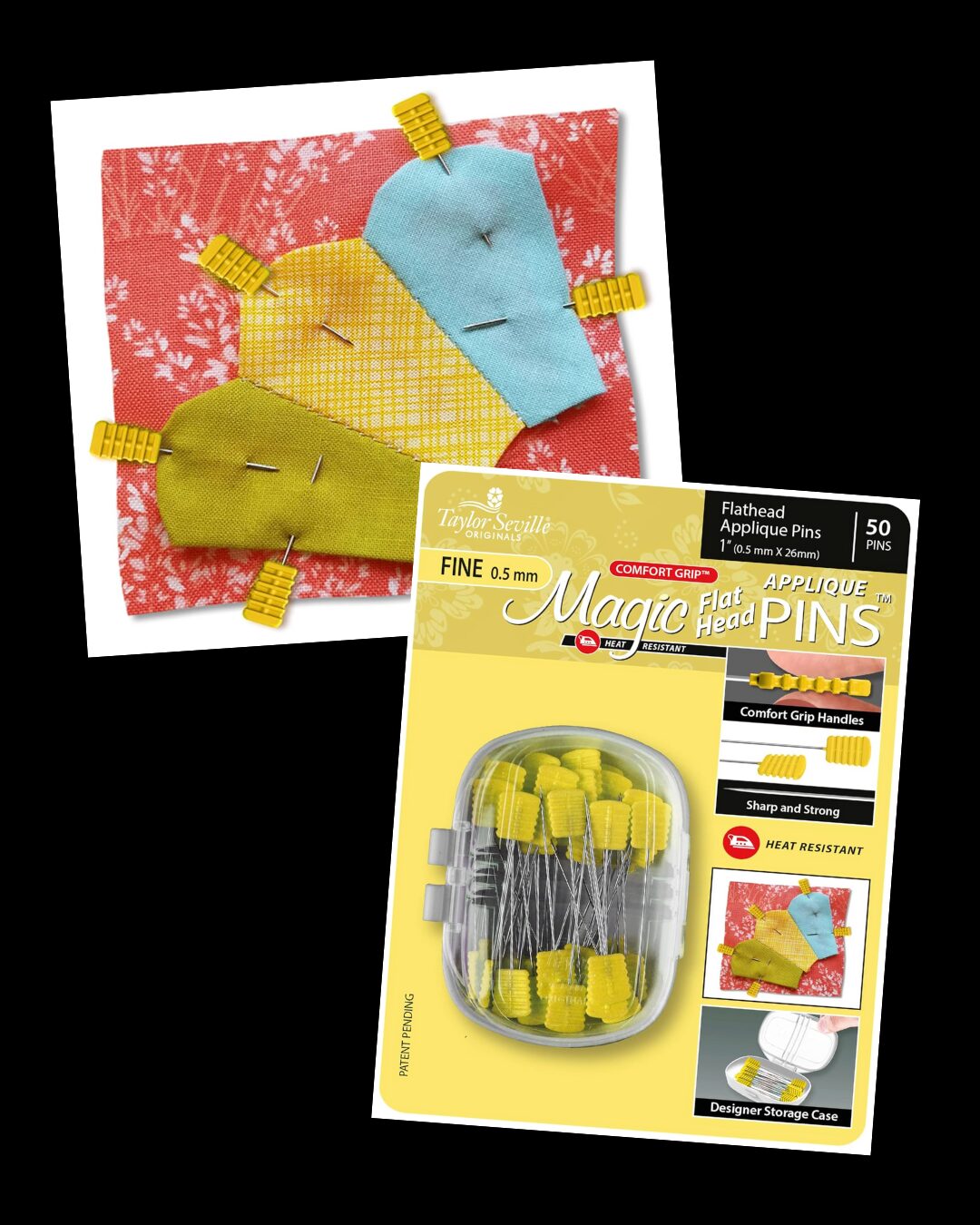 Magic Flat Head Applique Pins