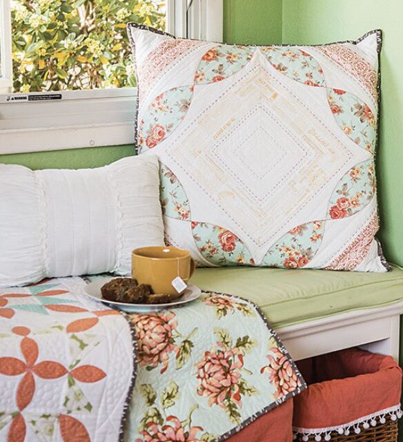Playful Petals - Teatime Quilt and Pillow
