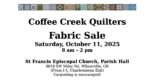 Coffee Creek Quilters - Annual Sale Announcement