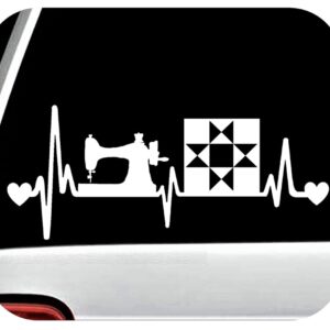 Sewing Machine Heart Rate Decal