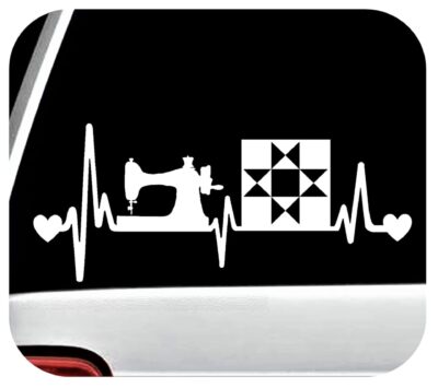 Sewing Machine Heart Rate Decal