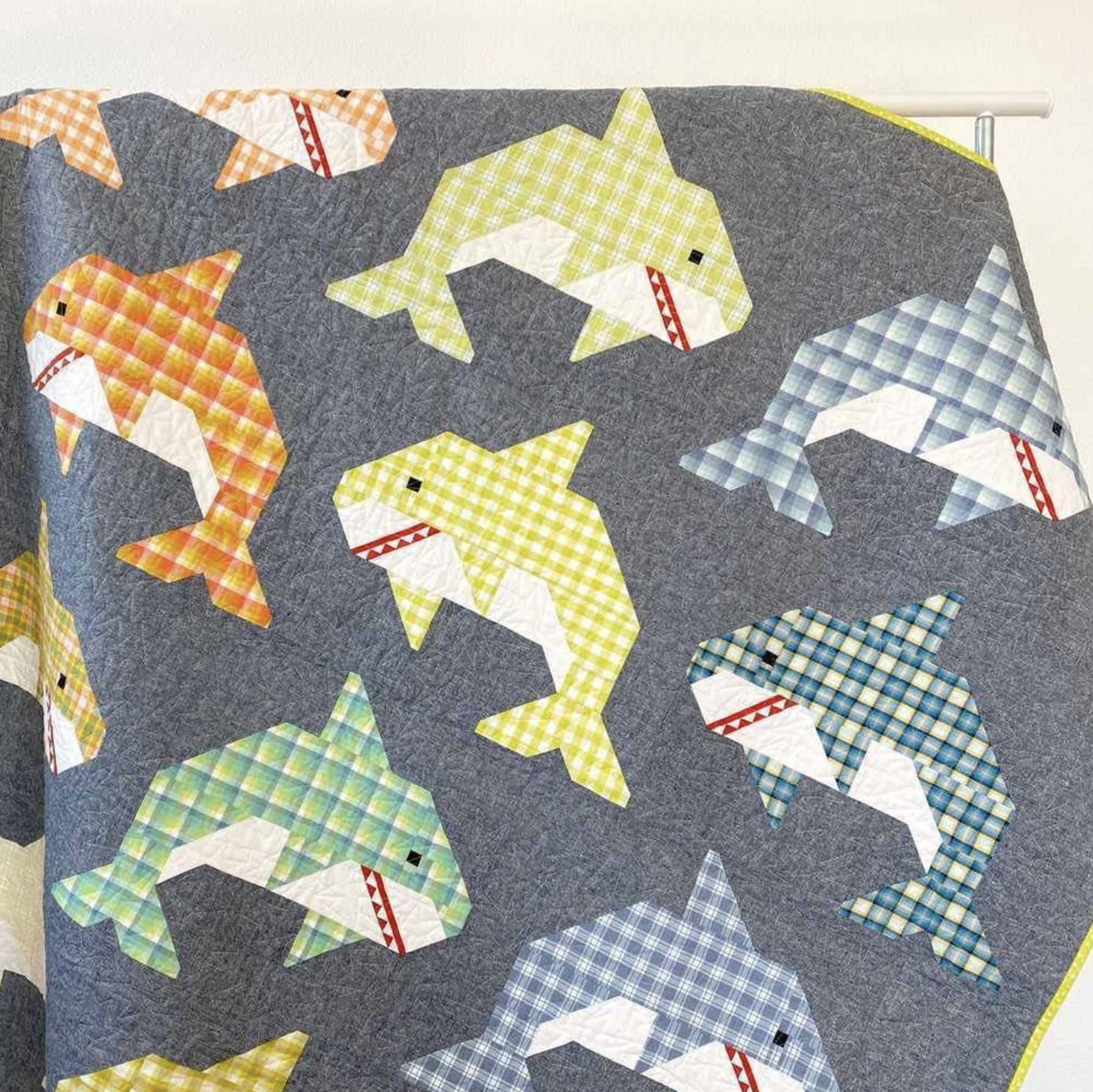 Social Sharks - Close Up of the Quilt
