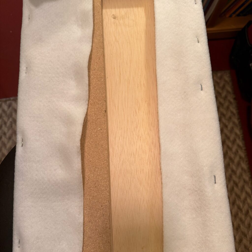 DIY Ironing Board - Stapling the Batting Layer