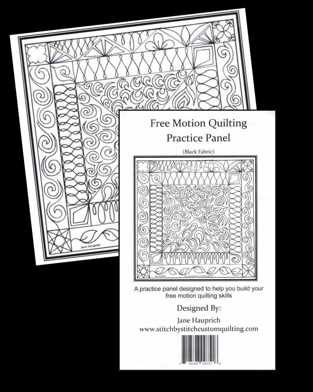 Free Motion Practice Panel - Black Fabric