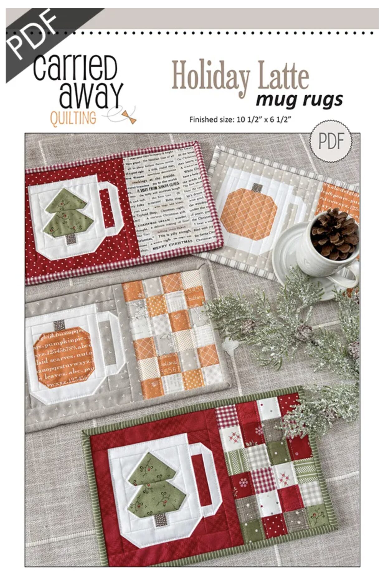 Holiday Latte Mug Rugs - Front Cover