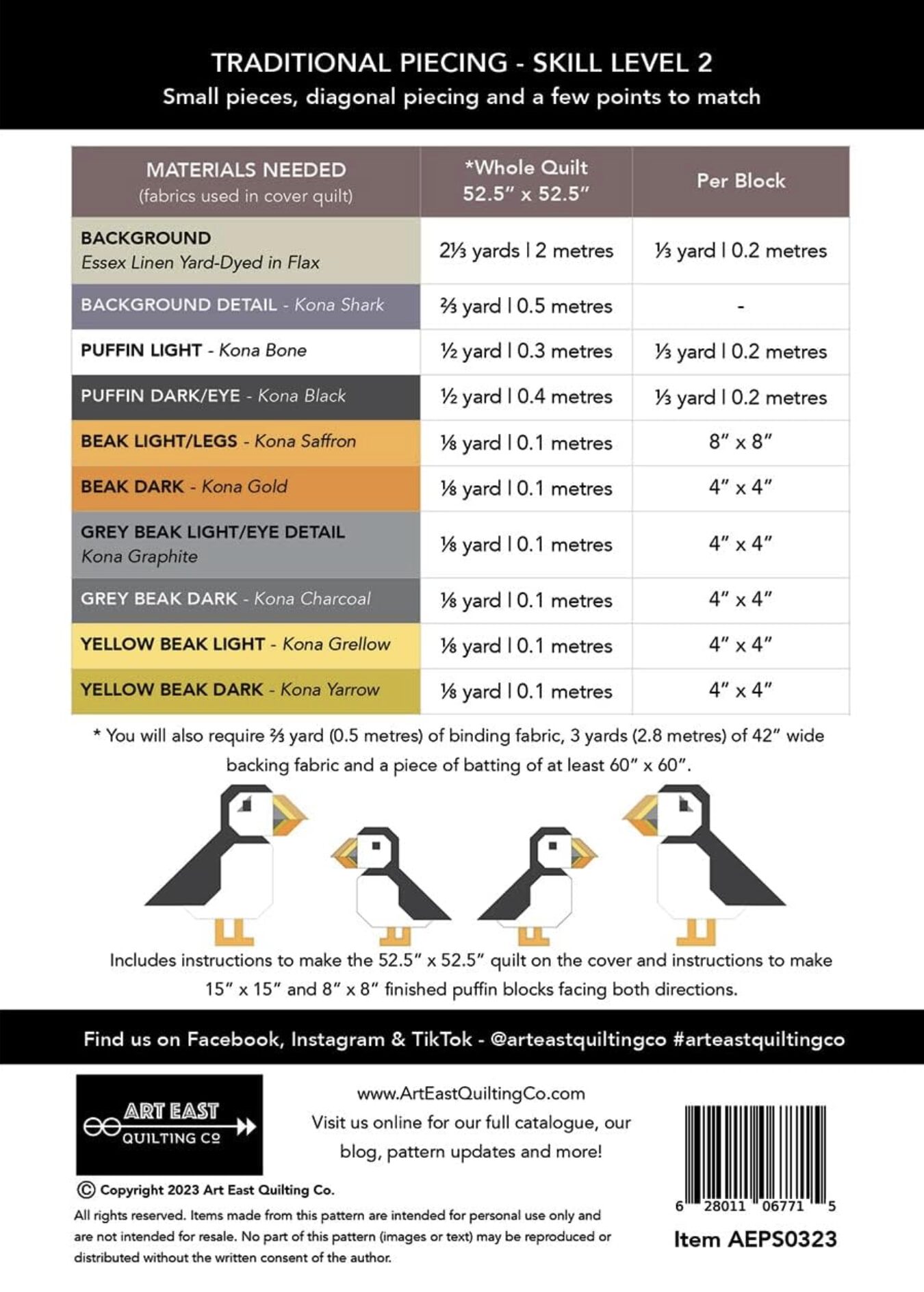 Puffin Star - Back Cover