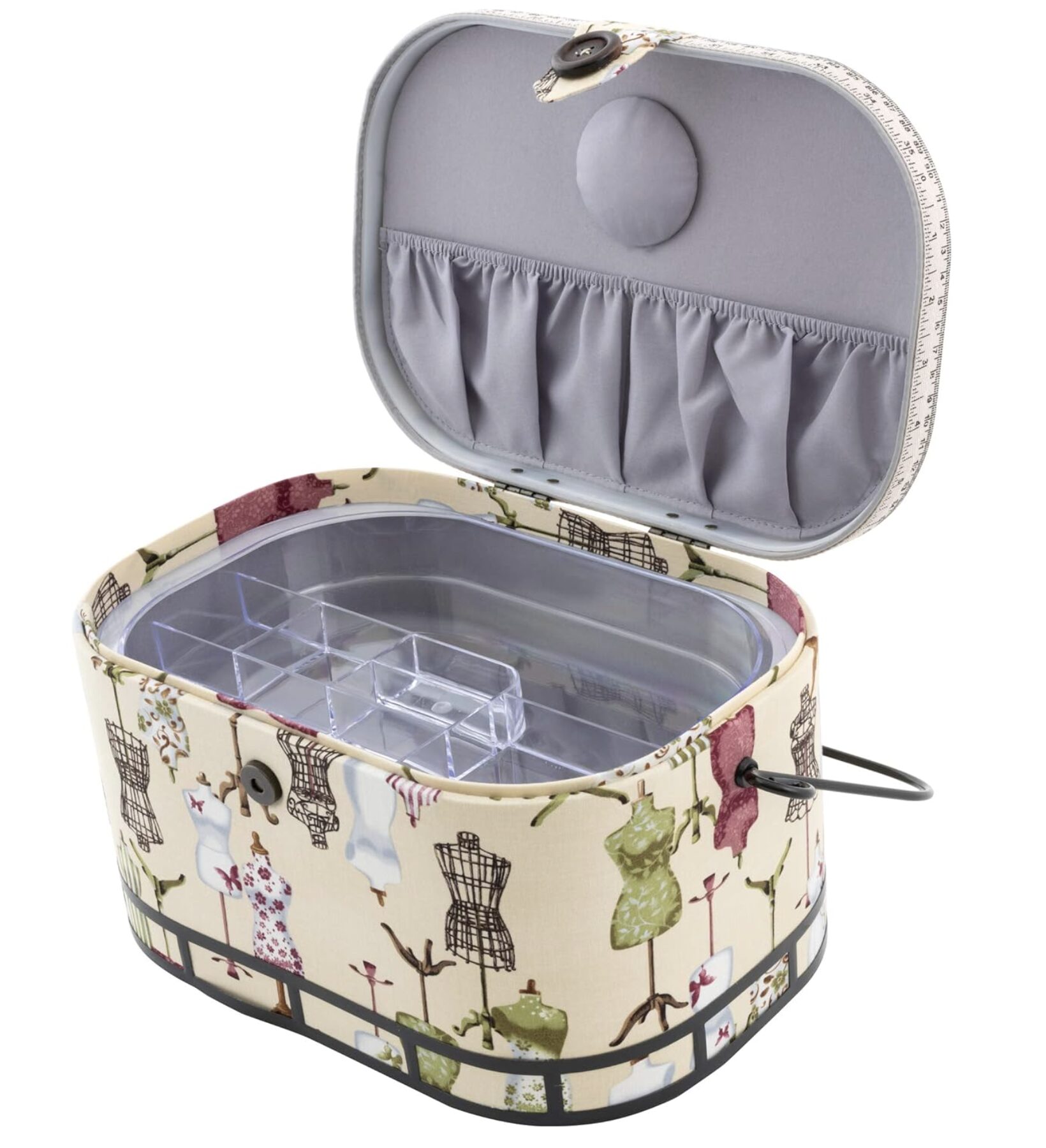 Dritz Vintage Style Sewing Basket - Open