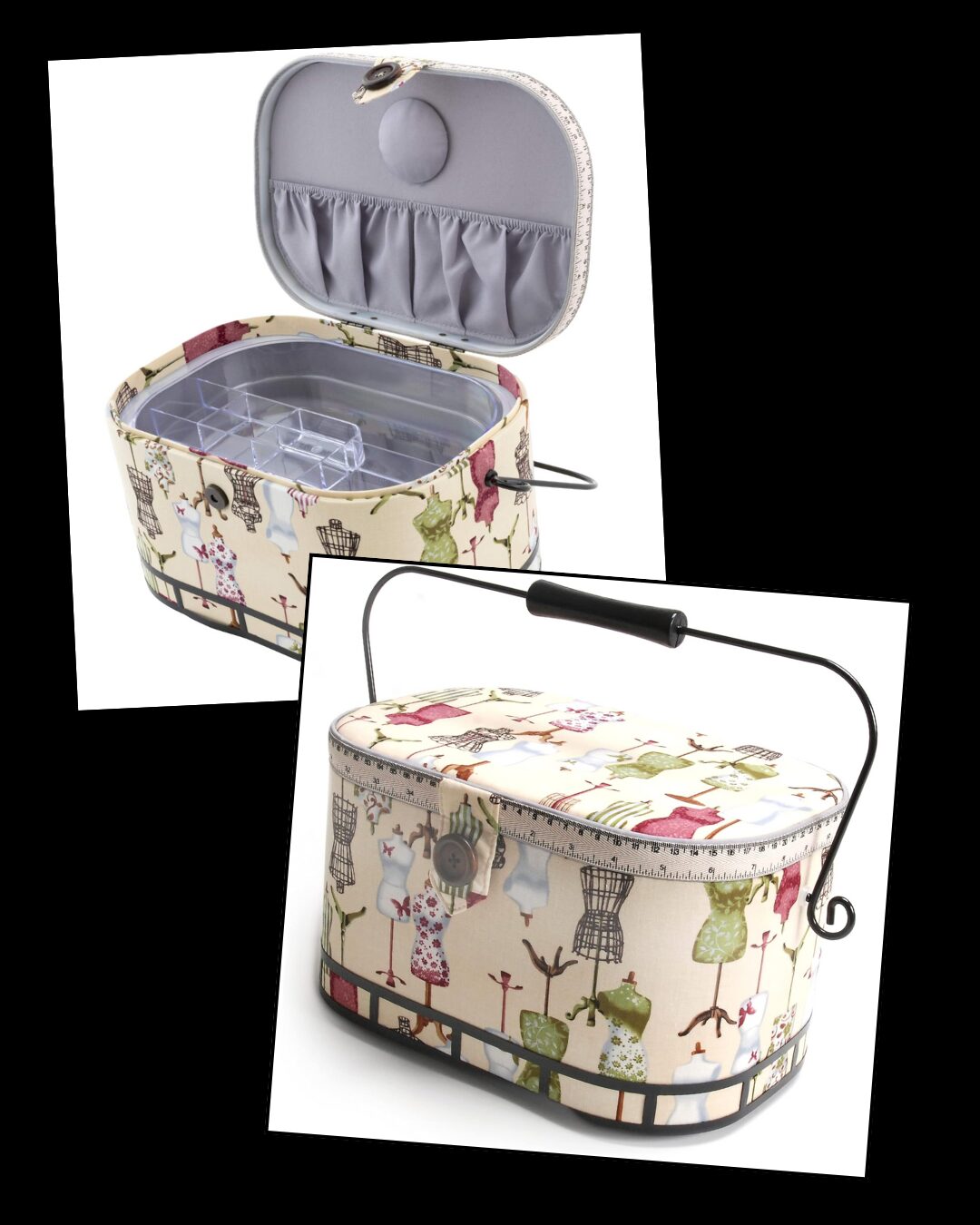 Vintage Style Sewing Basket