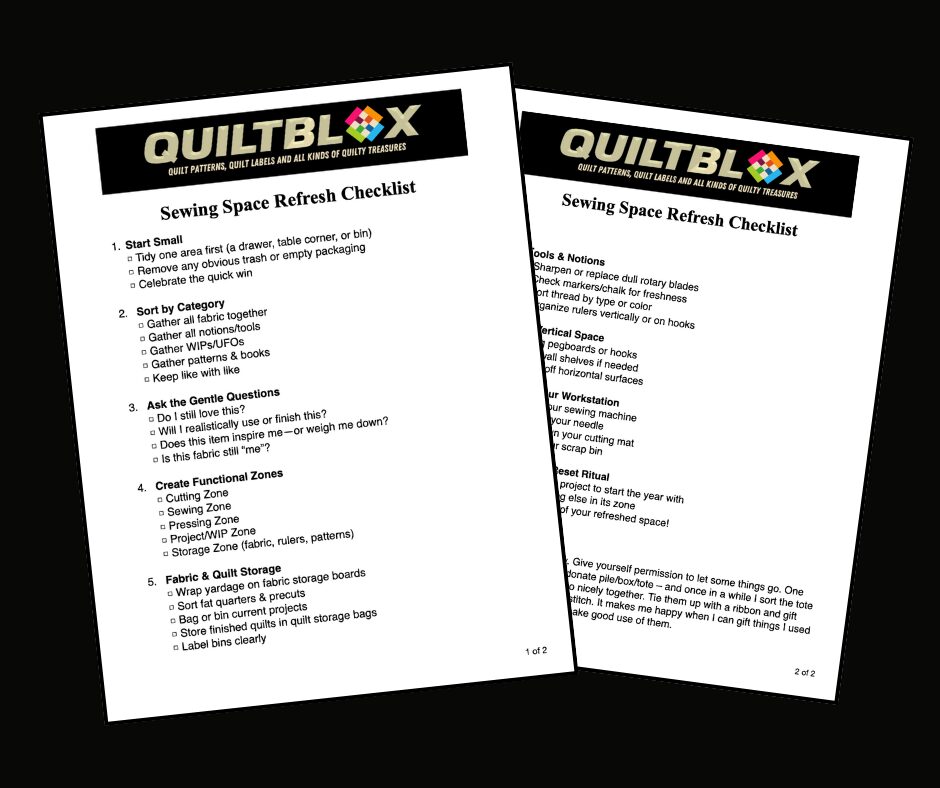 Sewing Space Refresh Checklist