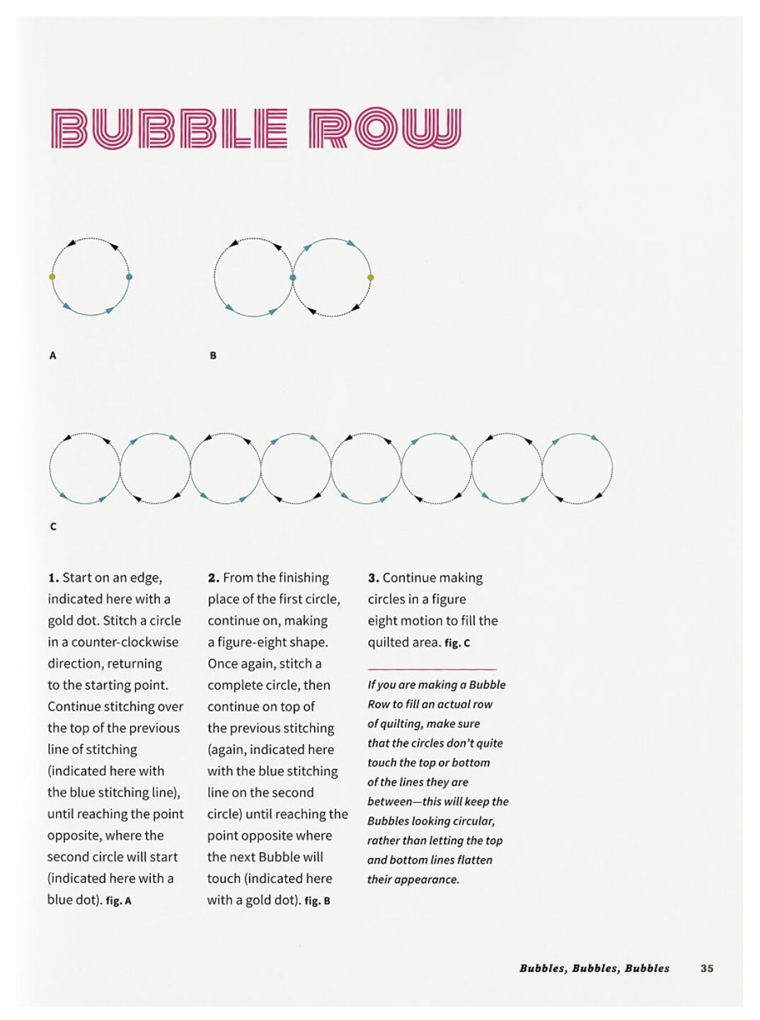 The Building Blocks of Free Motion Quilting - Bubbles