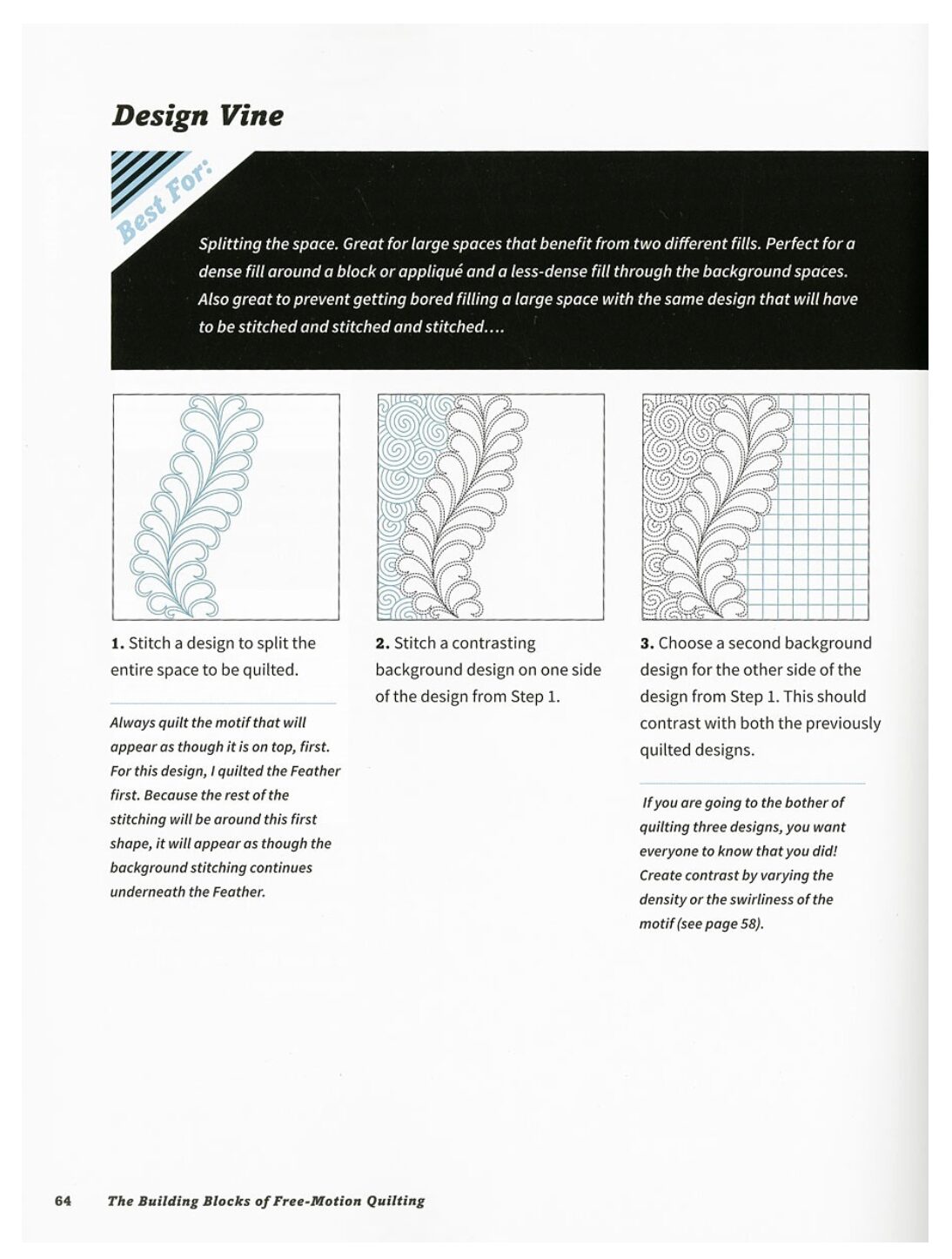 The Building Blocks of Free Motion Quilting - Vines