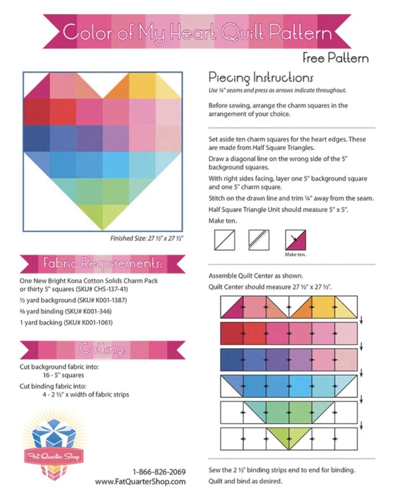 Color My Heart Mini - Fat Quarter Shop