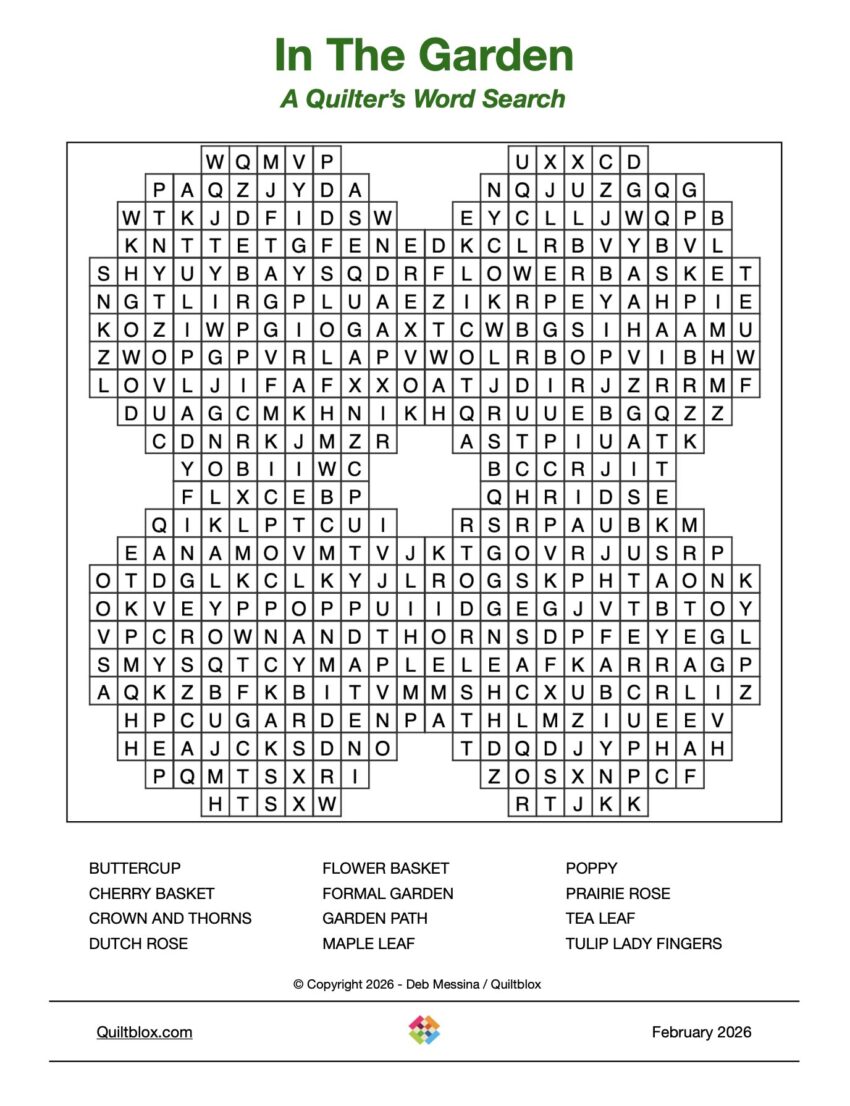 In The Garden - Word Search Image