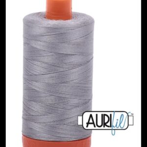 Aurifil Cotton Thread - 50 WT - 1422 Yards - Grey Mist - Singer